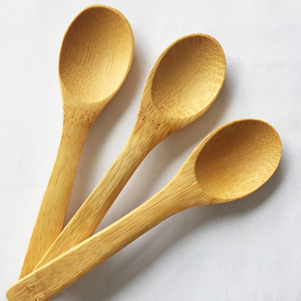 Wholesale 13cm wooden spoon 16cm wood ladle 14.5cm bamboo spoons mini ladles tea spoon Tableware Stir Stick Wooden Cutlery