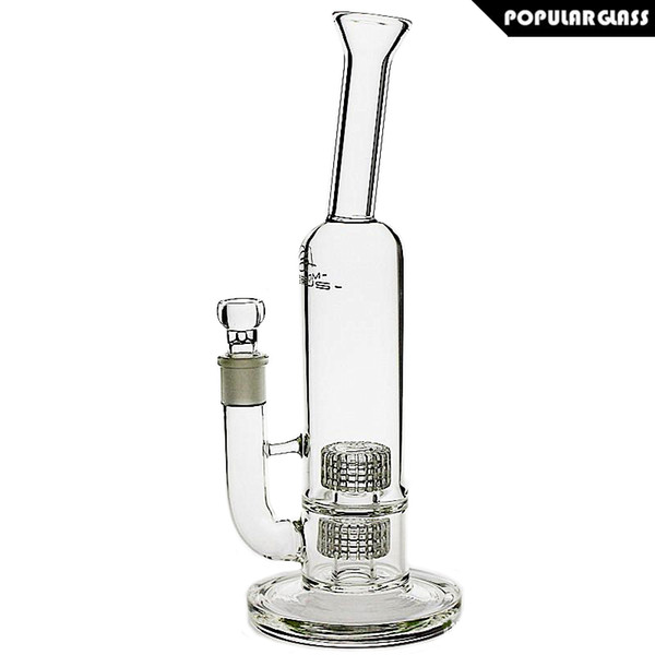 SAML Bong 33cm tall Stereo Matrix glass water bongs 60 mm Stemless Tubes with Stereo Matrix Percolates joint 18.8mm PG5026(FC-200 V2)