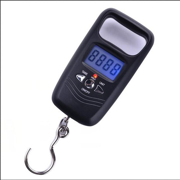 Portable 50kg/10g Mini LCD Digital Display Fish Hanging Luggage Weight Electronic With Hook Scale AAA732