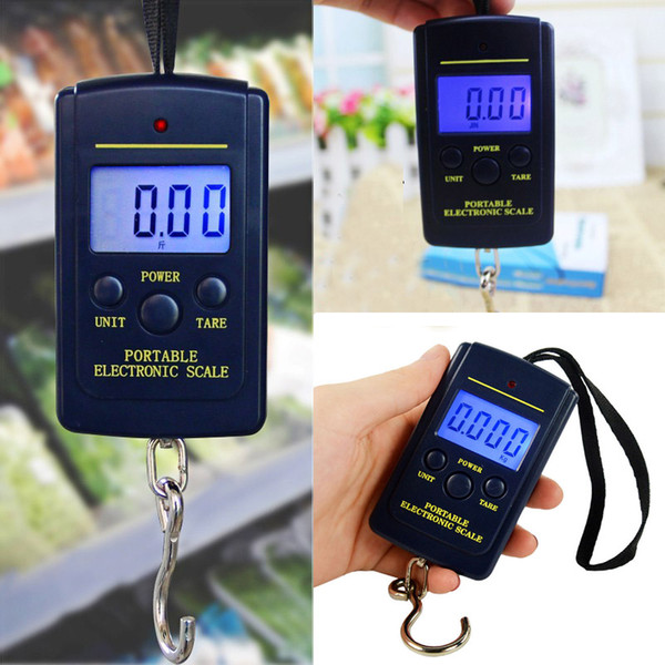 Digital Scales LCD Display Hanging Luggage Fishing Weight Fine Weighing Balance Libra Steelyard Household Scales 40kg Gifts HH7-1947