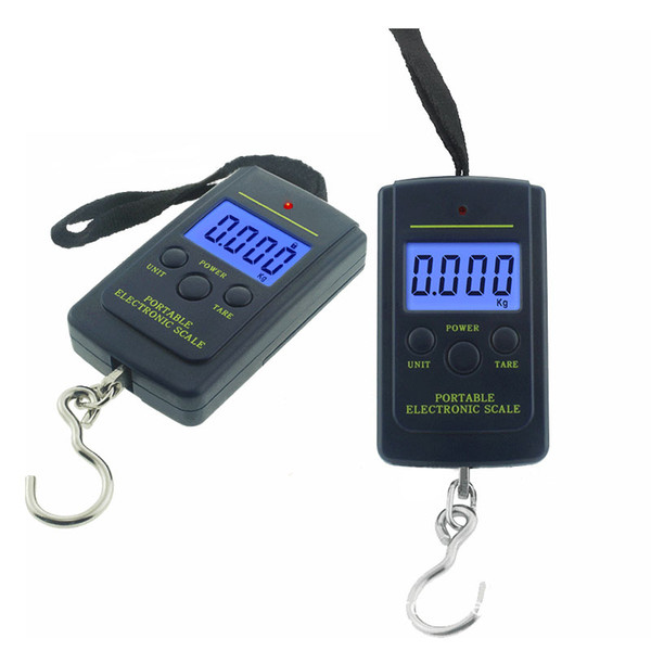 40Kg Digital Scales LCD Display Hanging Hook Luggage Fishing Weight Scale Household Portable Airport Electronic Scales DH0151