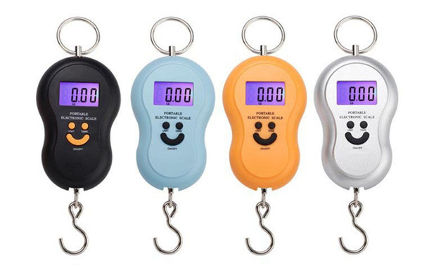 40Kg 10g Portable Handy Pocket Smile Mini Electronic Digital LCD Scale Hanging Fishing Hook Luggage Balance Weight Weighing Scales