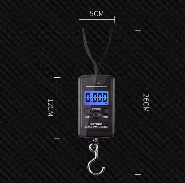 Portable 40kg x 10g Mini Digital Scale for Fishing Luggage Travel Weighting Pocket Handy Steelyard Hanging Electronic Hook Scale