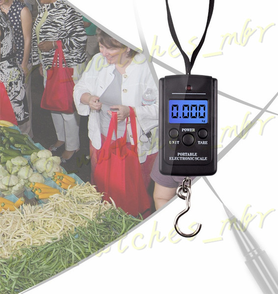 40kg x 10g Mini Digital Scale For Fishing Luggage Travel Weighing Steelyard Portable Electronic Hanging Hook Scale H0062