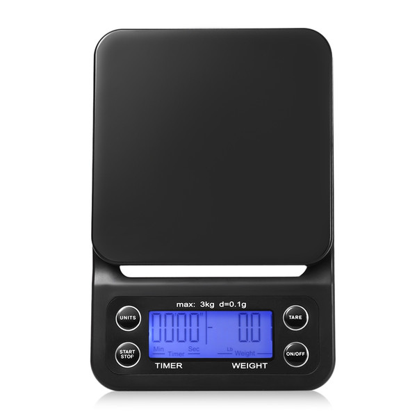 Digital Kitchen Food Coffee Weighing Scale + Timer with Back-lit LCD Display