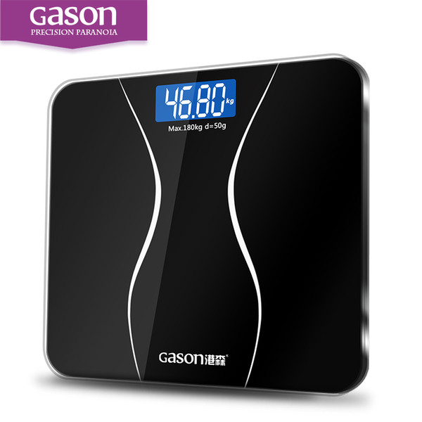 GASON A2 Bathroom Body Scales Glass Smart Household Electronic Digital Floor Weight Balance Bariatric LCD Display 180KG/50G