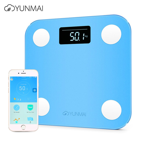 Cheap Bathroom Scales YUNMAI Mini Smart Electronic LCD Digital Weight Scale Body Fat Bathroom Scale Smart Digital with App Control 3 Colors