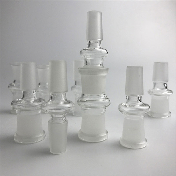 New Glass Adapter Fit Oil Rigs Glass Bong Adapter 14mm Male to 18mm Female Bong Adapters Glass Adapters Free Shipping