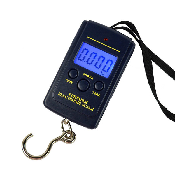 100pcs Free shipping by dhl 20g 40Kg Digital Scales LCD Display hanging luggage fishing weight scale lin3933