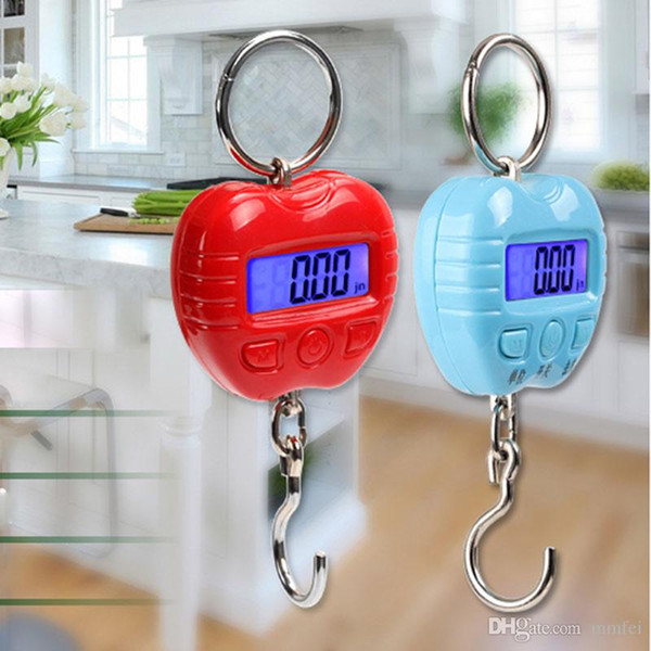 Apple hook scale weighs 25kg*5g portable household mini electronic digital kitchen scale portable hook hook scale portable balance backlit l