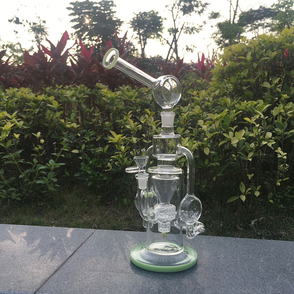 glass oil pipes for smoking manufacturer direct sale, 13.77inch 5mm thick transparent glass glass bong interface