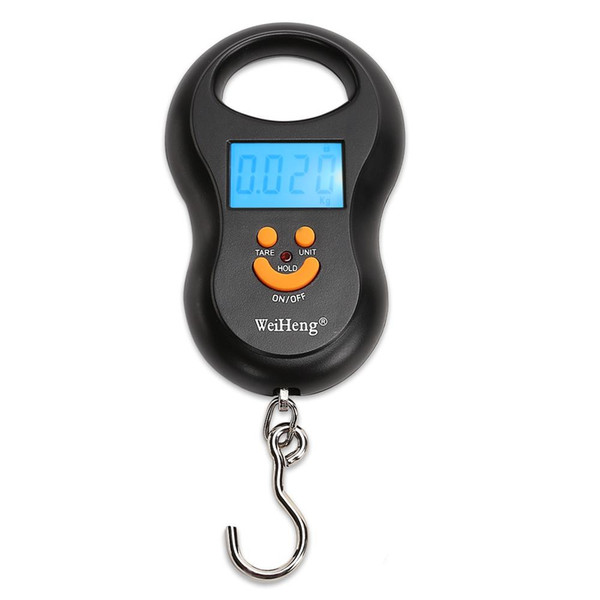 50Kg Portable LCD Backlight Digital Hanging Scale Electronic Pocket Weighing Scales Luggage Weight Fishing Hook Scale Weight Scales