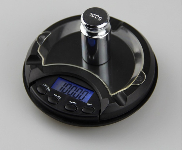 2019 New Design Portable Ashtray Digital Scale 0.01g Electronic Pocket Scales for Gold Silver Jewelry Scale High Precision Blue Backlight