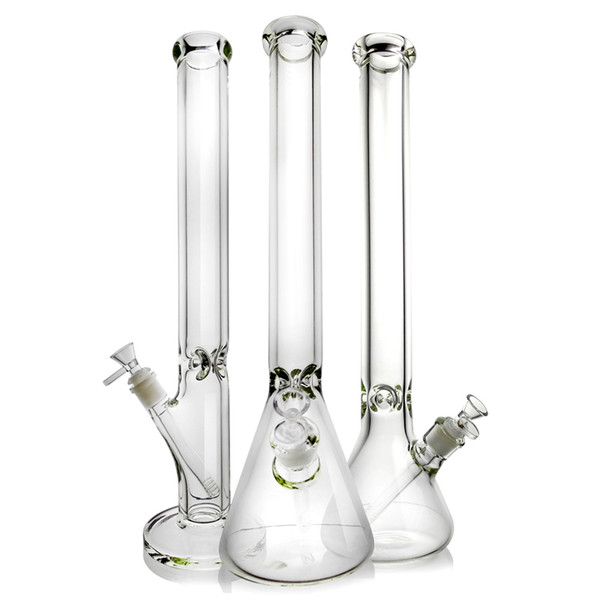 20 Inches Big Glass Bongs Beaker Bong 9mm Thickness Glass Wall Super Heavy Water Pipes With 14.4 mm Male Joint Glass Bowl