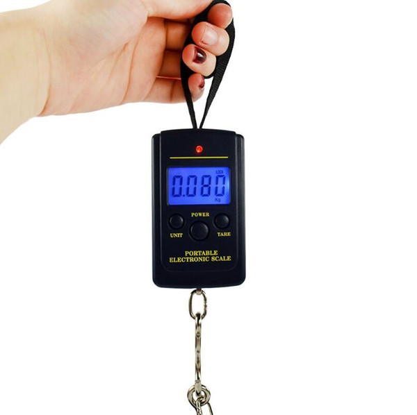 400pcs Free shipping by dhl 40Kg Digital Scales LCD Display hanging luggage fishing weight scale LX4758