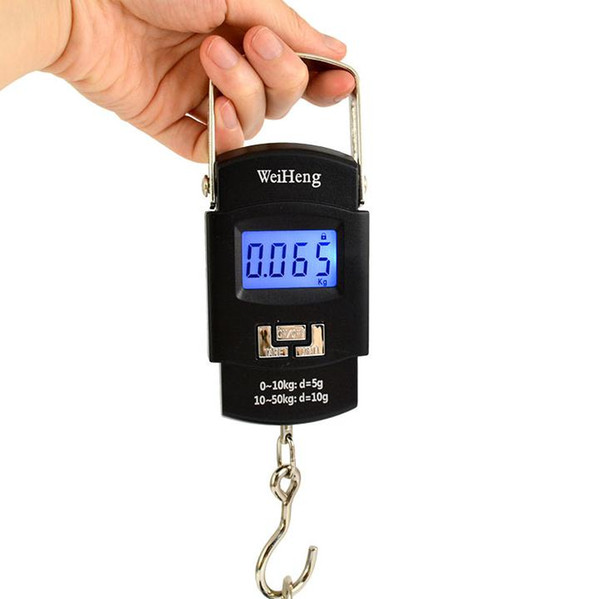 50kg / 10g Electronic Portable Digital Scale Hanging Hook Fishing Travel Luggage Weight Scale Balance Scales Outdoor Gadgets SN2423