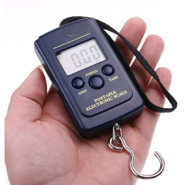 50pcs 40kg/10g Handy Weight Scales with Hook Electronic Hanging Fishing Digital Pocket Scales Hook Waterproof