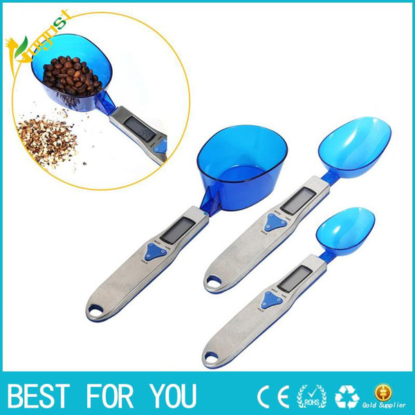 2018 New Kitchen Scale Accurate Electronic LCD Digital Measuring Spoon Scale Weight 500/0.1g 300g/0.1g Bulk Food Digital Measuring Tool