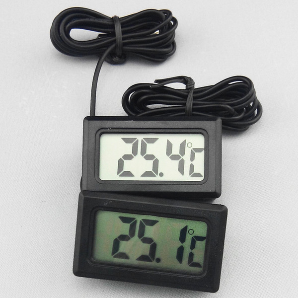 New Aquarium LCD Digital Thermometer Fish Tank Water Free Shipping white or Black TMP-10