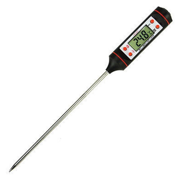 HOT New black/white color Digital Cooking Thermometer Food Probe Meat Kitchen BBQ Sensor Dining Tools LX6545