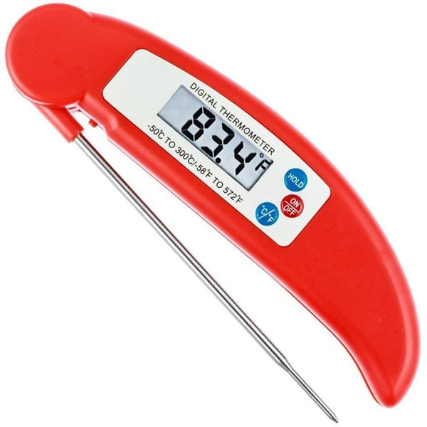 Heat Resistant Thermometers Auto Off Easy To Read Digital Thermometer Stainless Steel small Probe Kitchen Thermograph easy carry 18sn B