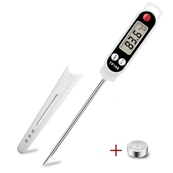 Digital Meat Thermometer Instant Read Food Thermometer with Super Long Probe for Kitchen Outdoor Cooking BBQ Grill Water Fry Cake Milk