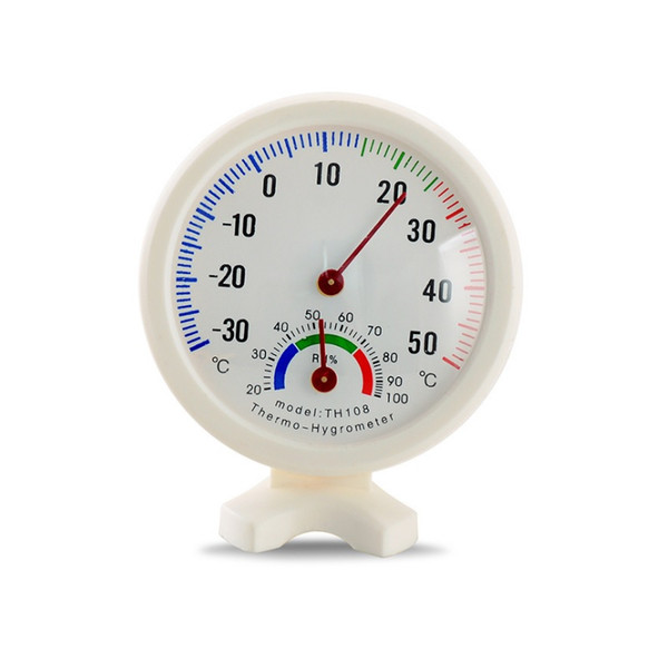 Wholesale Round Shape Mini White Indoor Outdoor Analog Centigrade Dial Thermometer Hygrometer Temperature Humidity Meter wen6755