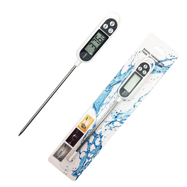 2017 Food Thermometer BBQ Cooking Meat Hot Water Measure Household Thermometers Probe Kitchen Thermograph Tool Hot Item TP300 TY7-05