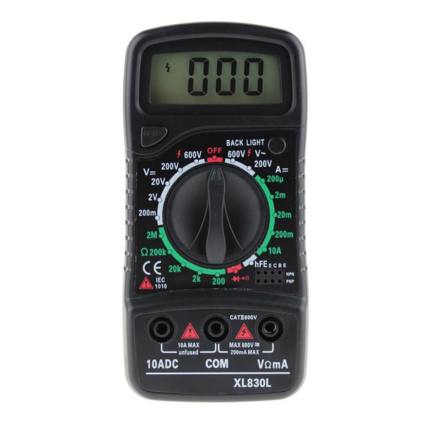 LCD Digital Multimeter Voltmeter Ammeter AC DC OHM Volt Tester Test Current Black