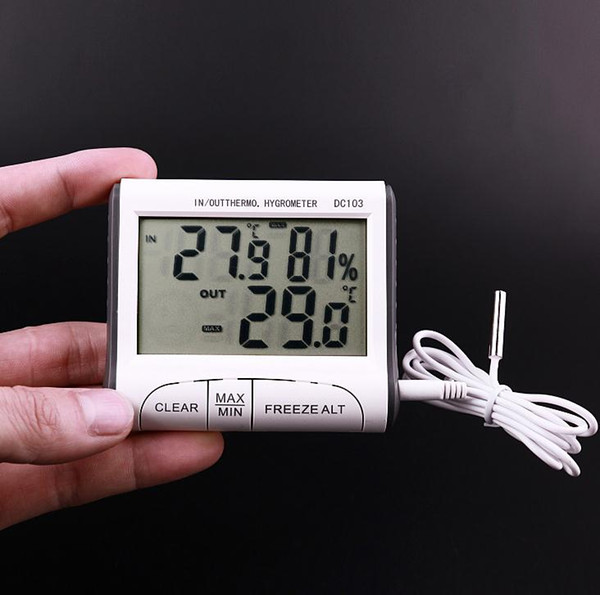 Home Use DC103 LCD Digtal Display Thermometer Weather Station Humidity Temperature Hygrometer Outdoor Indoor Household SN1266