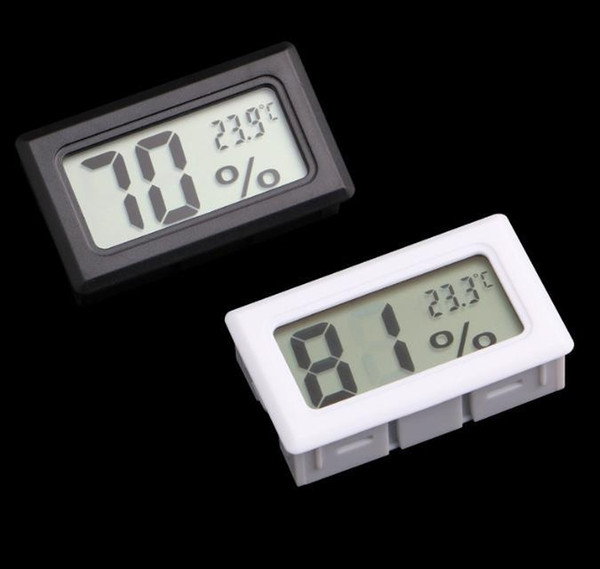 Mini Digital LCD Embedded Thermometers Hygrometers Temperature Humidity Meter indoor Thermometer Black White