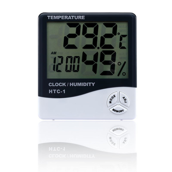 Fashion Indoor Room LCD Electronic Temperature Humidity Meter Digital Thermometer Hygrometer Weather Station Alarm Clock