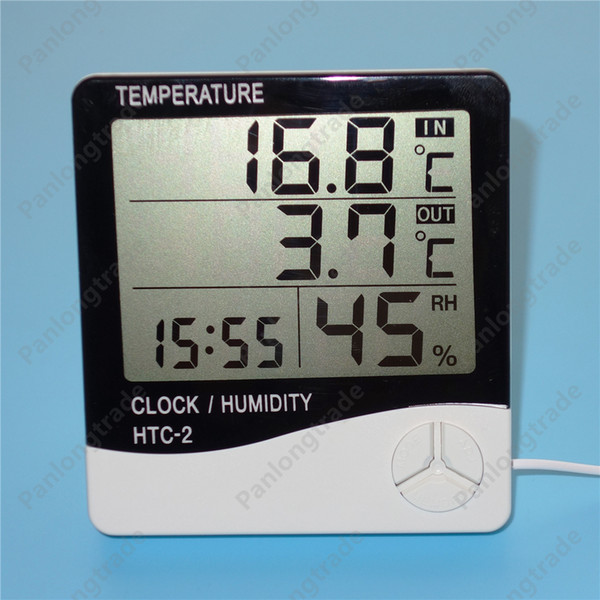 NEW Digital LCD Hygrometer Thermometer Temperature Humidity Meter Alarm Clock Calendar All in One Indoor Outdoor