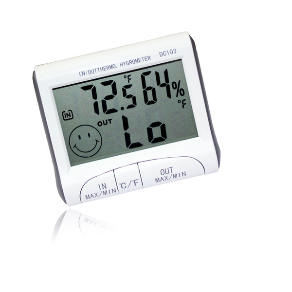 New brand White Mini LCD Digital Thermometer Humidity Meter Room Temperature Indoor Hygrometer hot selling free shipping