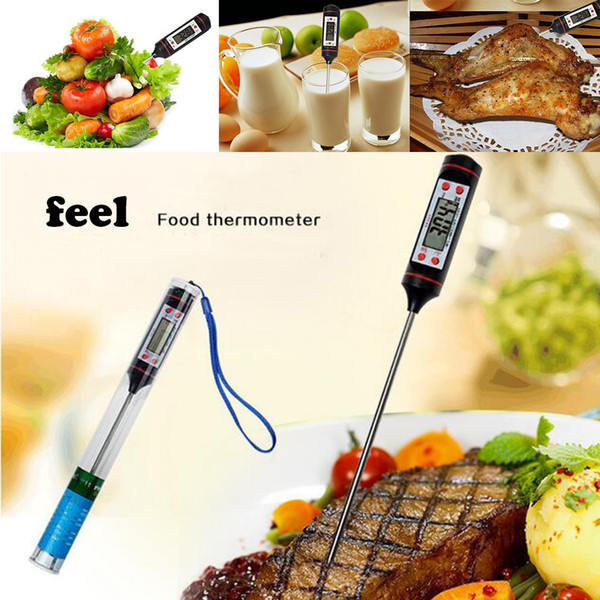 Probe Digital Thermometer Cooking Kitchen Stainless Steel Food Meat Steak Jam Digital Cooking Thermometer Kitchen BBQ Sensor Dining Tools