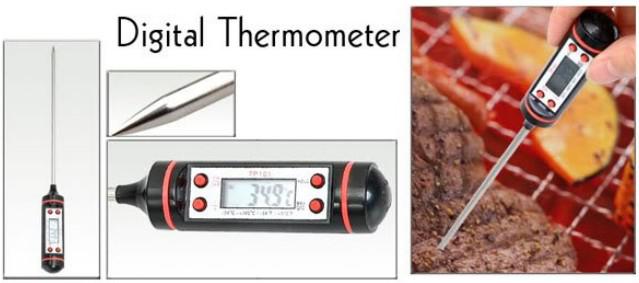 Digital Cooking Food Probe Meat Thermometer Kitchen BBQ Thermometers Four Button for XMAS 200pcs DHL