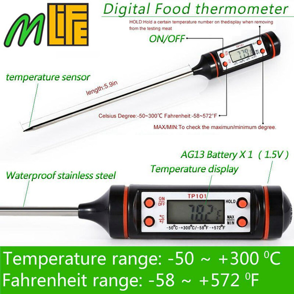 Electronic Digital Thermometer instruments hydrometer Meat Food Probe Kitchen Cooking weather station temperature sensor