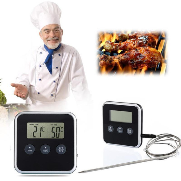 Instant Read Eddingtons Digital Timer Kitchen Bbq Meat Thermometer With Remote Probe Oven Temperature Gauge Alert C19041501