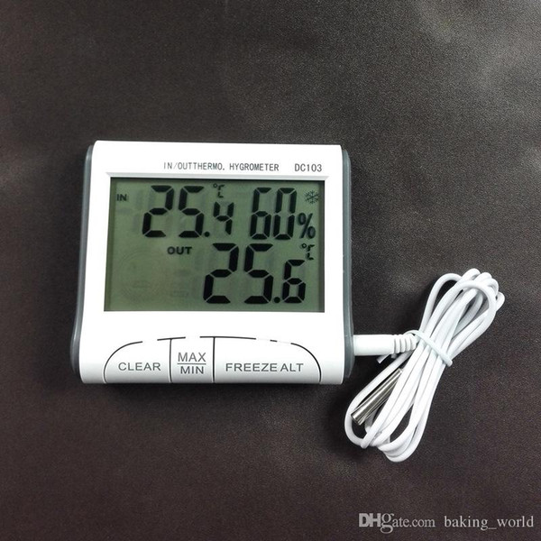 New Household Digital Thermometer and Hygrometer with LCD Screen Indoor Outdoor Moisture Meters Temperature Humidity Measuring Device
