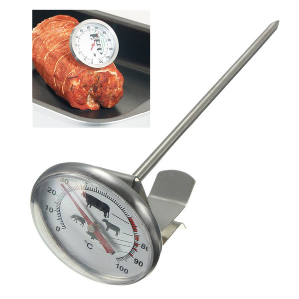 Stainless Steel Pocket Probe Thermometer Gauge For BBQ Meat Food Kitchen Cooking Instant Read Meat Gauge