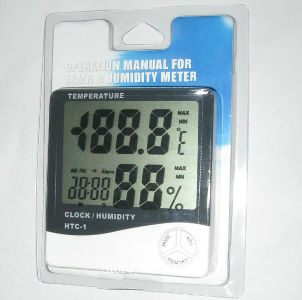 Household Clock Temperature Humidity Meter Free Shipping