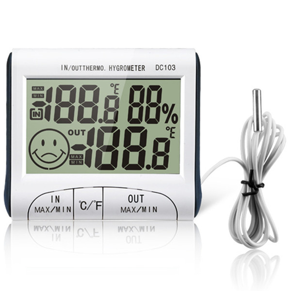 New Household Digital Thermometer and Hygrometer with LCD Screen Indoor Outdoor Moisture Meters Temperature Humidity Measuring Device