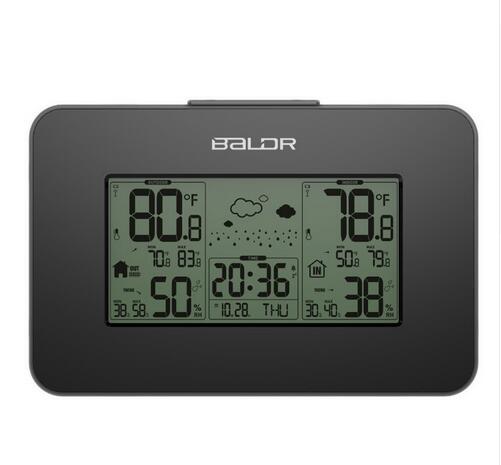 LCD Wireless Indoor Outdoor Temperature Humidity Sensor Snooze Alarm Clock Digital Hygrometer Weather Station Thermometer