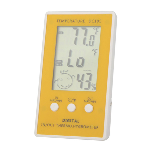 free shipping hot LCD Digital Thermometer Hygrometer Temperature Humidity Meter w/ Wired External Sensor AQI-693