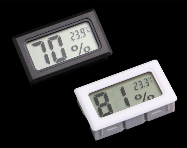 Updated Embedded Digital LCD Thermometer Hygrometer Temperature Humidity tester refrigerator Freezer Meter Monitor black white color