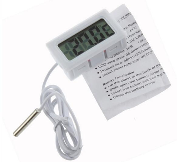 30pcs Digital LCD Probe Fridge Freezer Thermometer aquarium Thermograph for Refrigerator -50~ 110 Degree