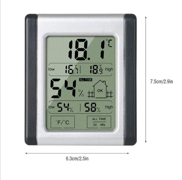 Newest Led Display Thermometer humidity Touch Screen For Bedroom Babyroom Wine Cellar Office Waerhouse Greenhouse Use