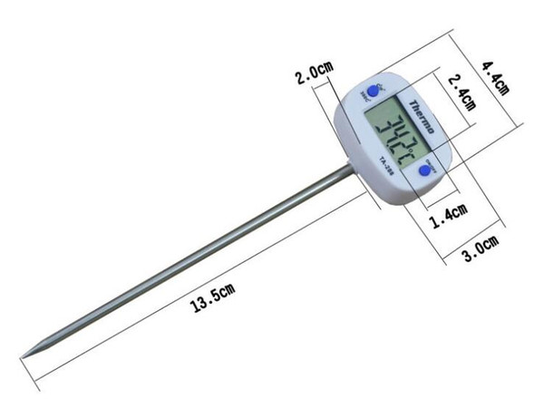 Newest Digital Food Thermometer BBQ Cooking Meat Hot Water Measure Household Cake Candy Fry Thermometers Probe Kitchen Thermograph Tool