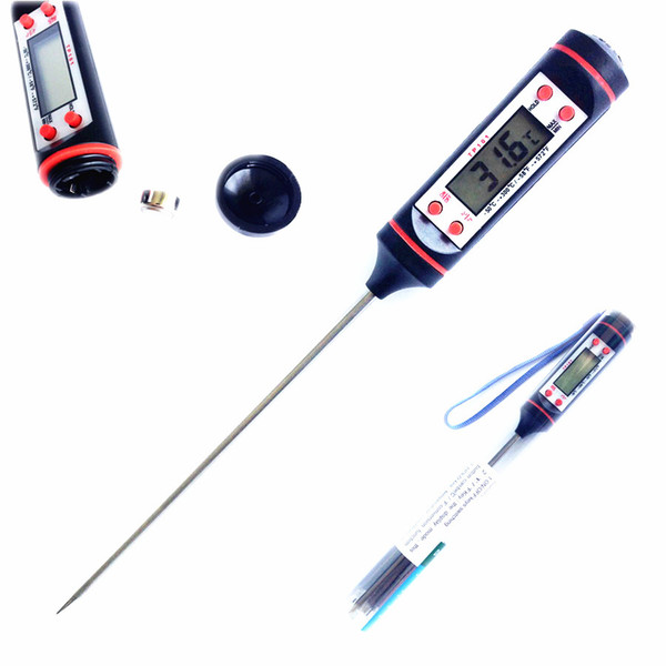 Cooking Thermometer Digital tp101 Stainless Cooking Instant Read Long Probe LCD Screen BBQ liquid kitchen milk wn022