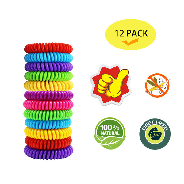 Summer Pest Control Mosquito Repellent Bracelet Ring Chain Anti-mosquito Elastic Coil Spiral hand Wrist Band Fast Shipping